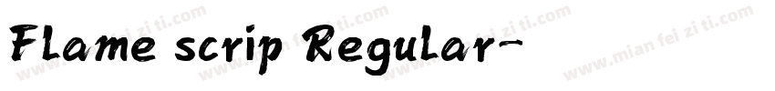 Flame scrip Regular字体转换